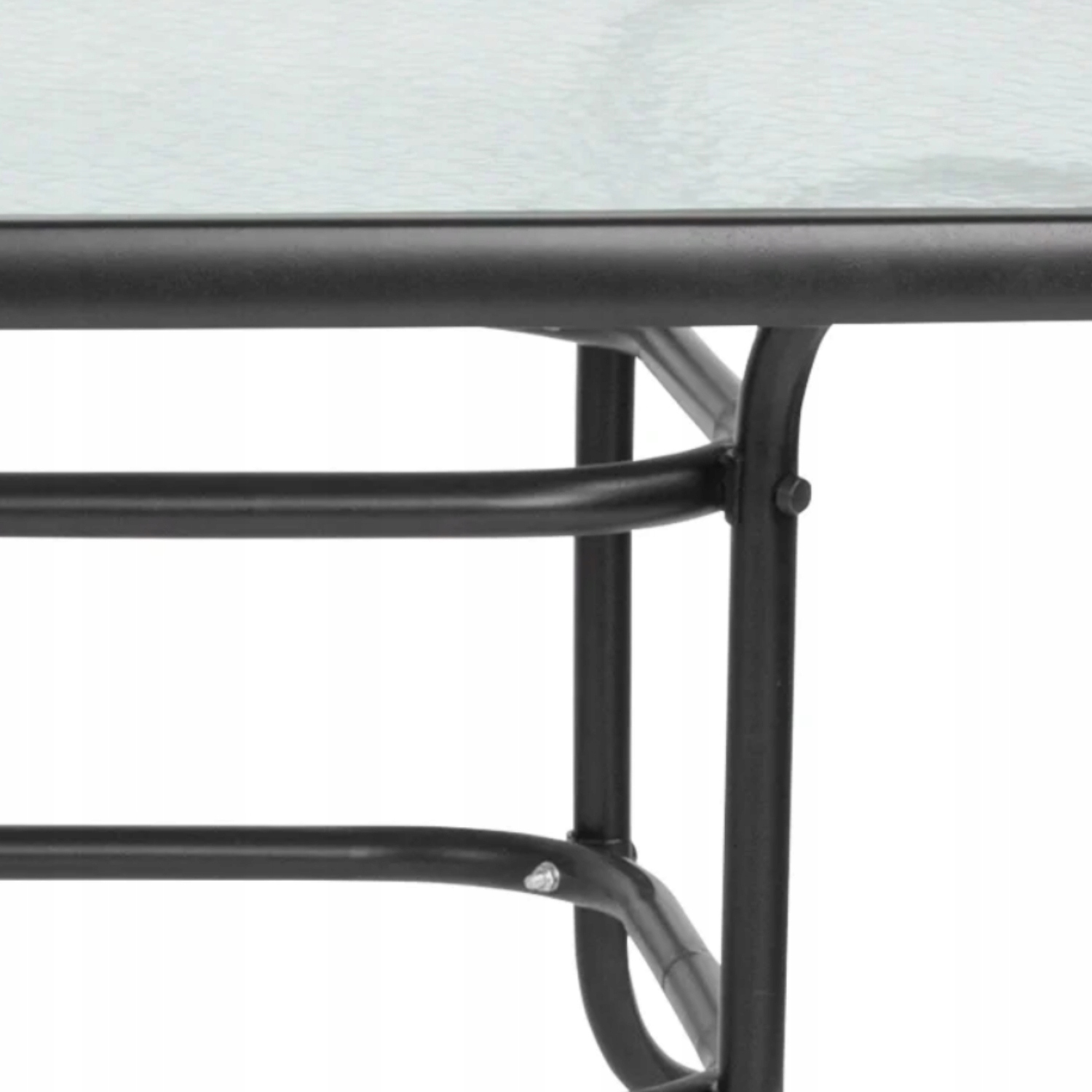 DUŻY STÓŁ OGRODOWY SZKLANY METALOWY NA TARAS BALKON MEBLE OGRODU 140x80 cm Szerokość mebla 140 cm