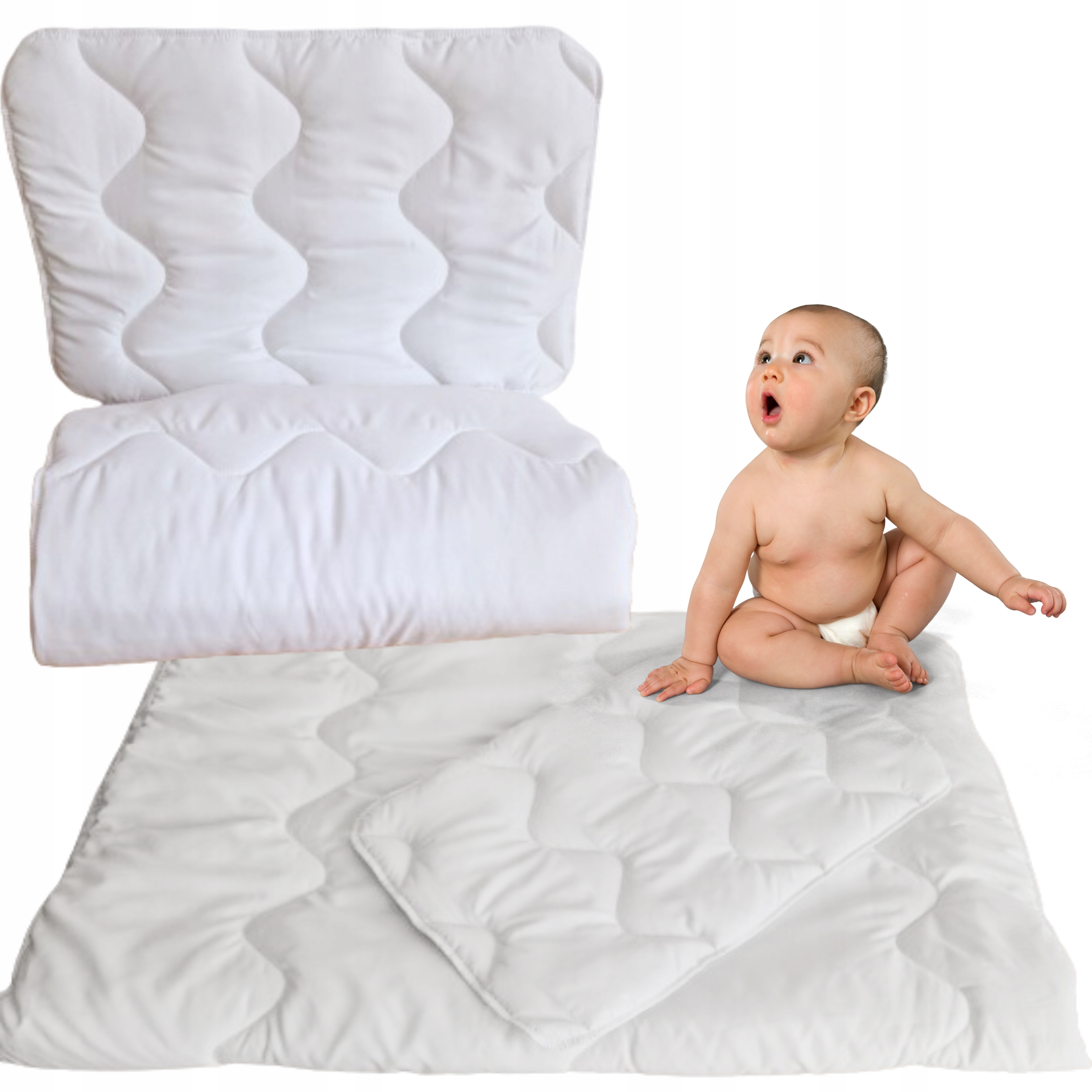 Kołdra 100 x 135 cm + poduszka 40 x 60 cm Kołderka dla Dzieci do Łóżeczka