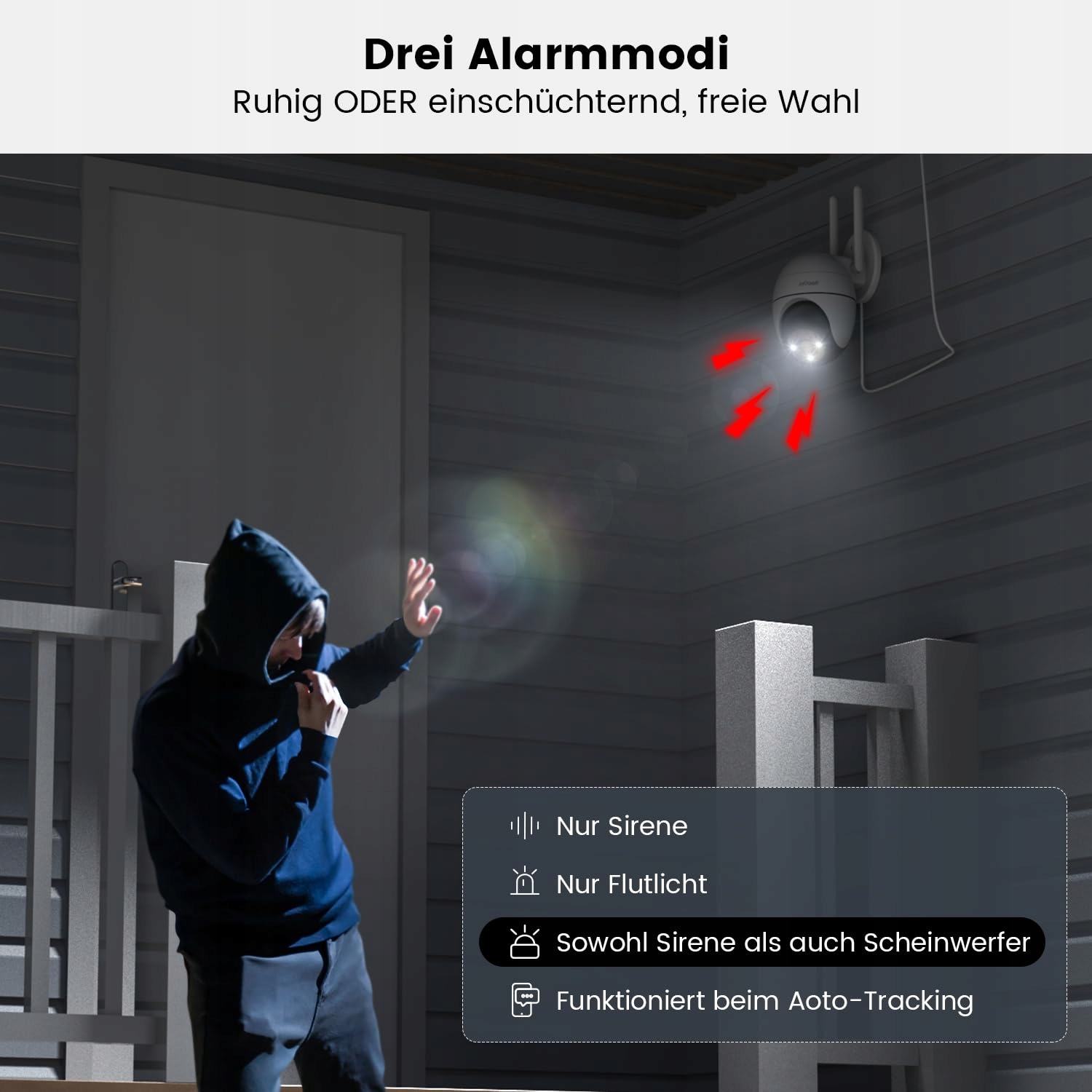IEGEEK Kamera Zewnętrzna 5MP PTZ IP WiFi Kolorowy Nocny Tryb Audio — miniatura 4