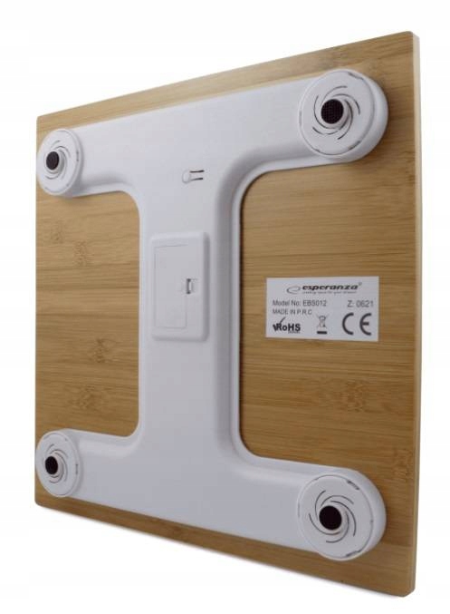 ELEKTRONICZNA WAGA ŁAZIENKOWA DO 180KG BAMBUSOWA Kolor dominujący beżowy/brązowy