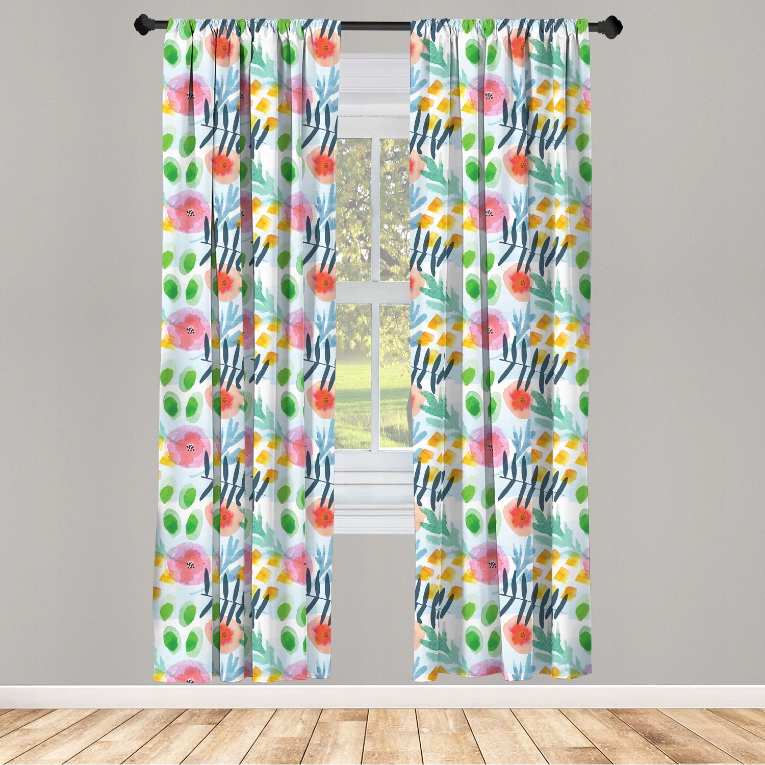 

Kwiatowy Zasłony, panele 150x225cm