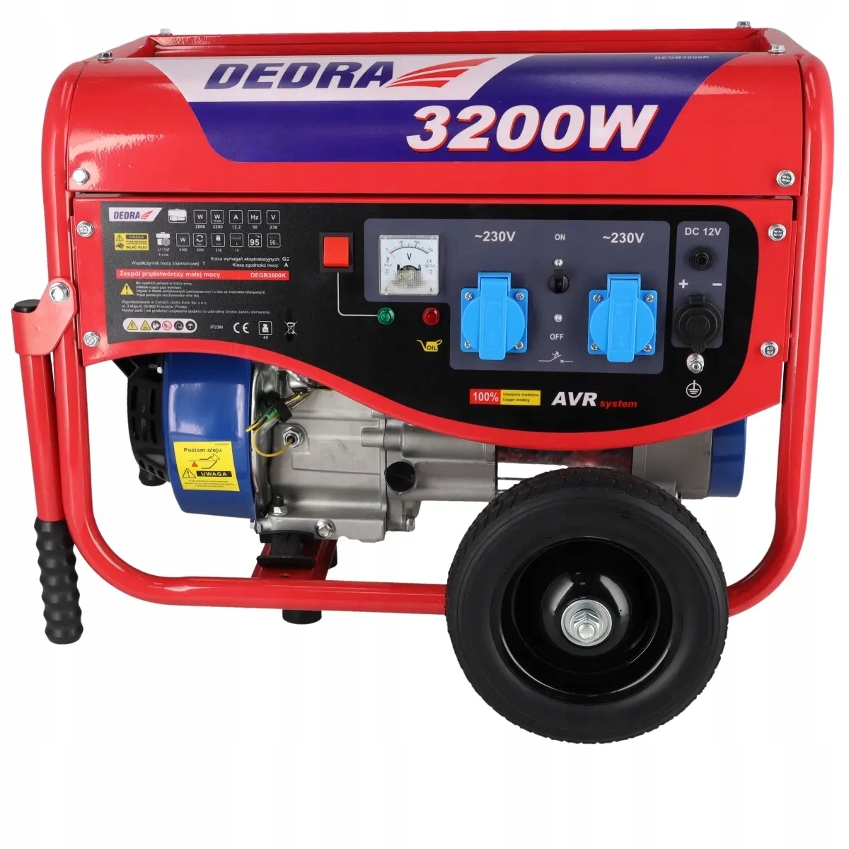 Agregat prądotwórczy generator 230V Dedra 2,8kW max.3,2kW benzyna DEGB3600K