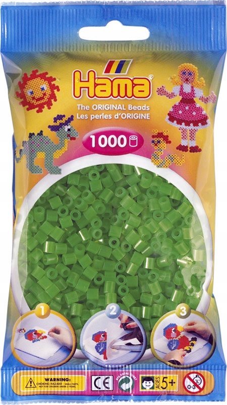 

Koraliki 1000 szt. zielony neonowy Hama MIDI