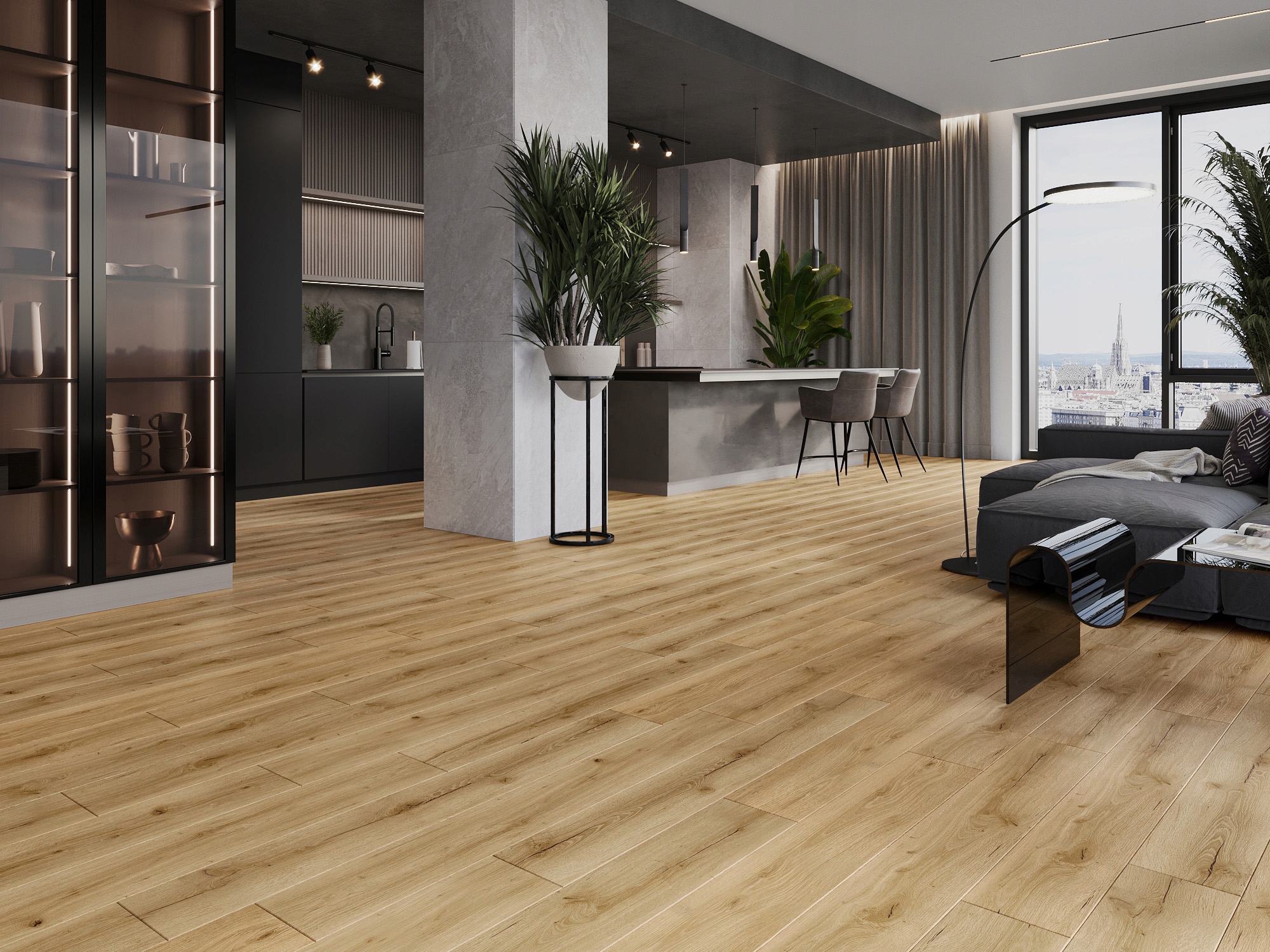 MEXEN BEAVER CREEK PANELE WINYLOWE SPC 6,5 MM PODKŁAD IXPE 4 V-FUGA DĄB Szerokość produktu 18.2 cm