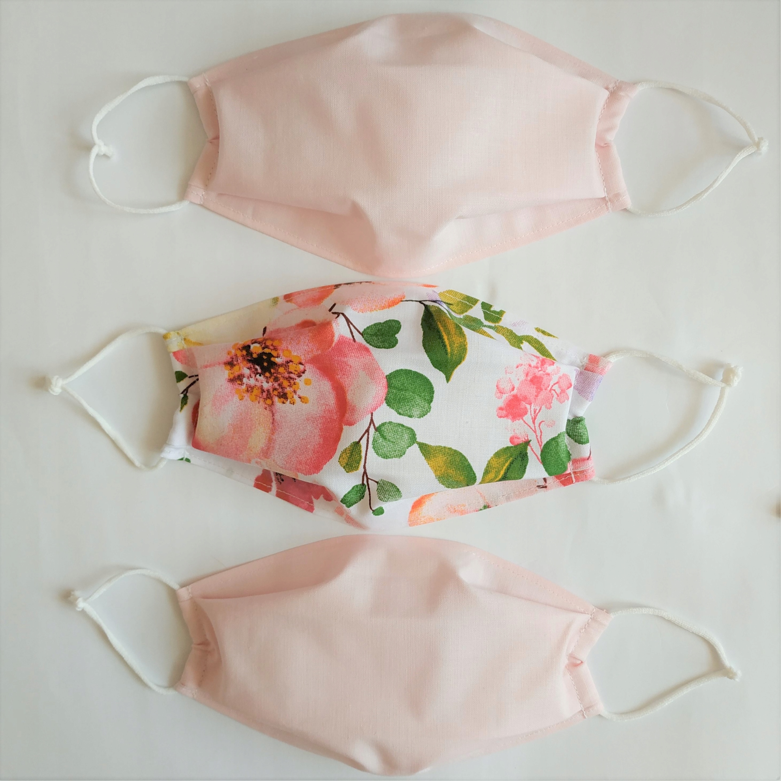 

Maseczka dla dziewczynki do szkoły róż zestaw 3szt