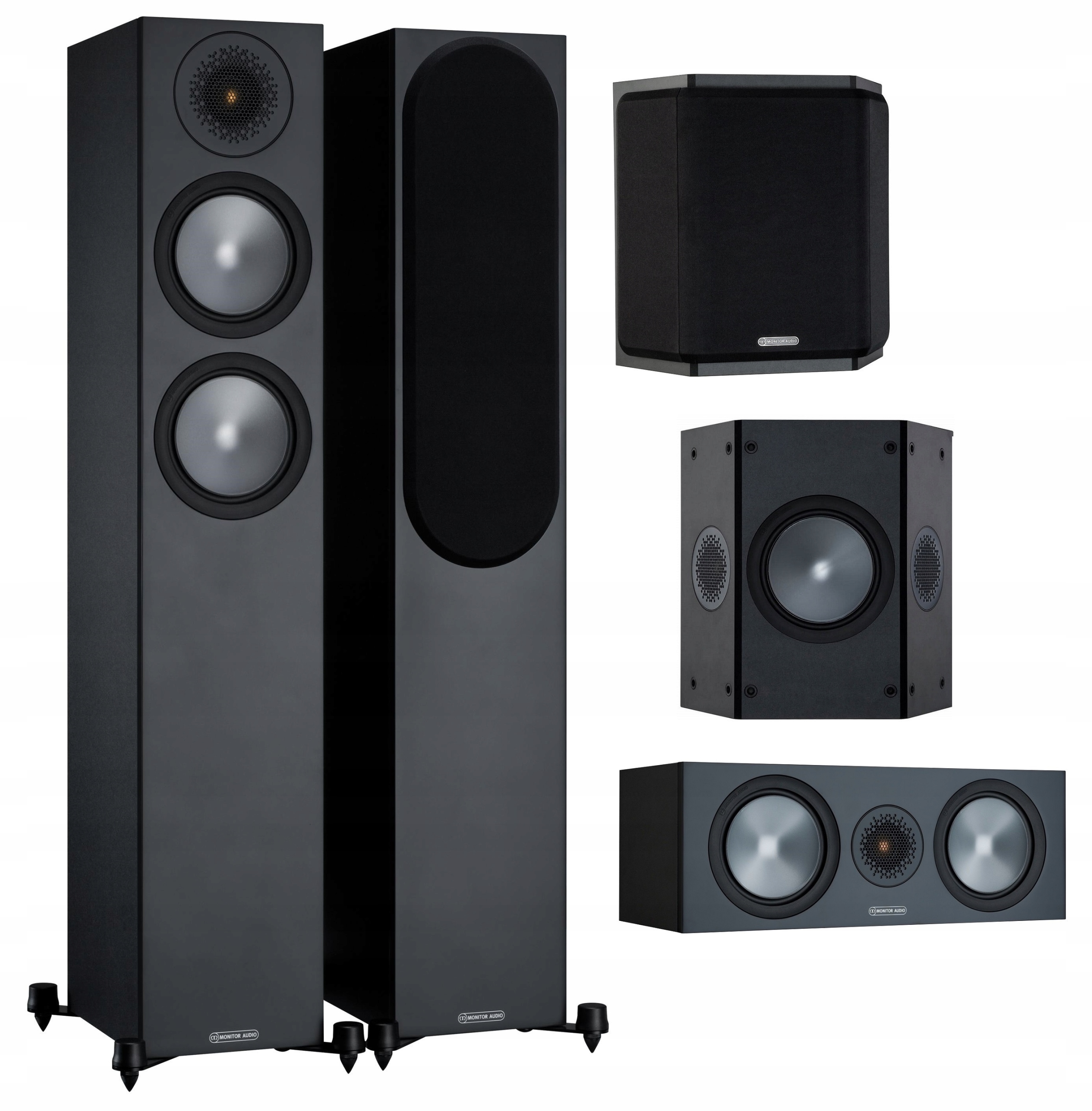 Monitor Audio Bronze 200+FX+C150 Čierny Set 5.0