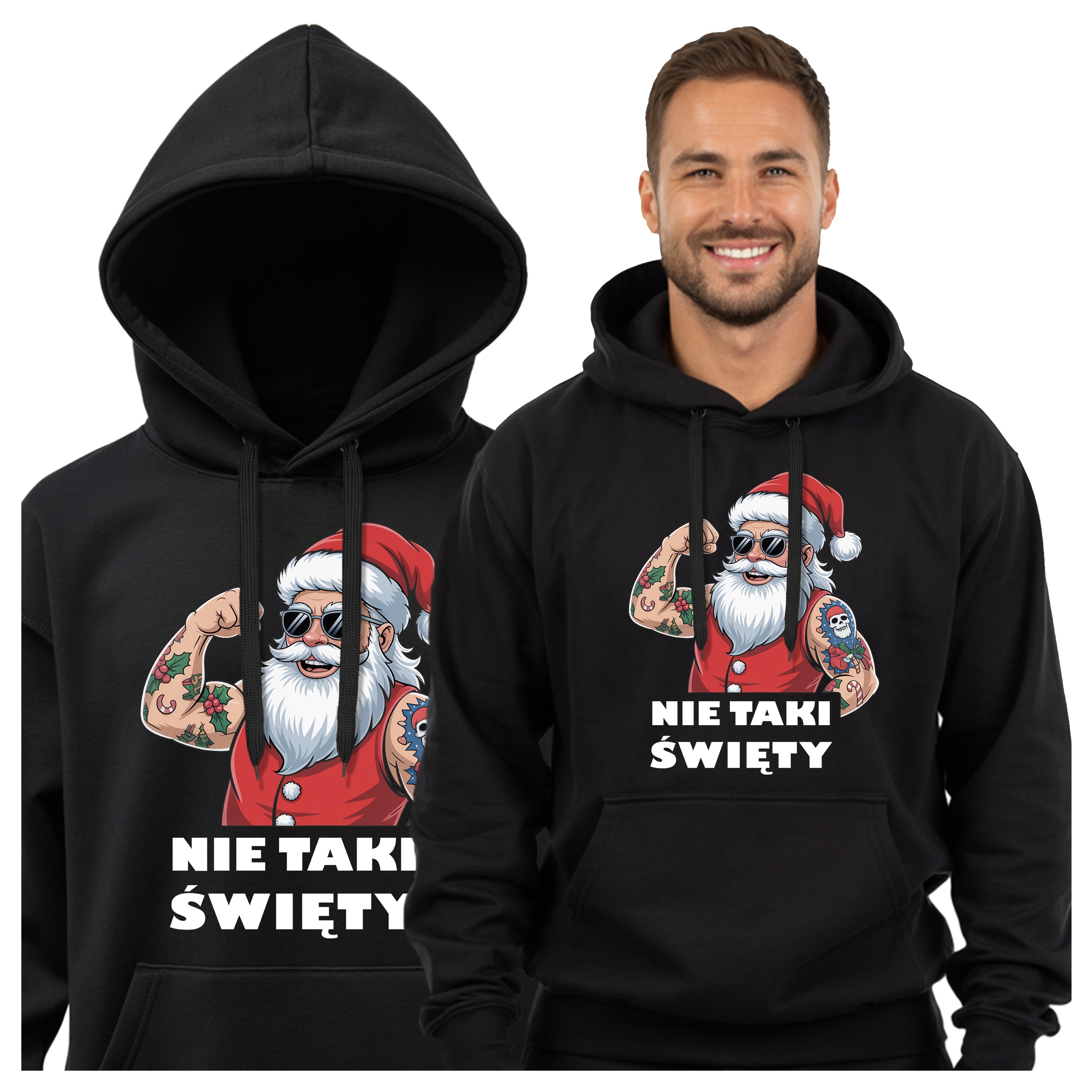 Mikina S Kapucí Směšná Na Vánoce Dárek Vánoční Mikuláš