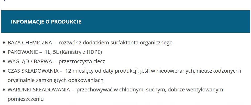 EKSIL EC-87 DO CZYSZCZENIA CEGŁY BETONU 5L Długość 40 cm