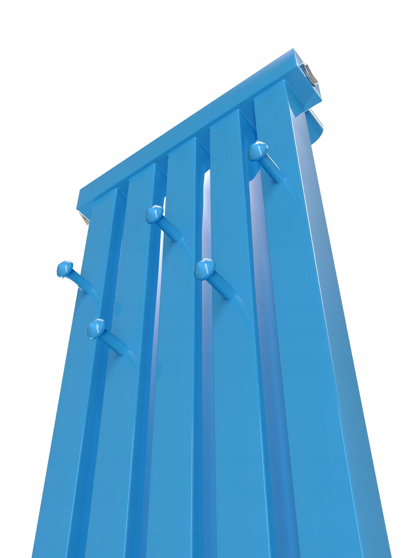 Dekorativní radiátor s věšáky Radiator Hook 100x32 Modrý