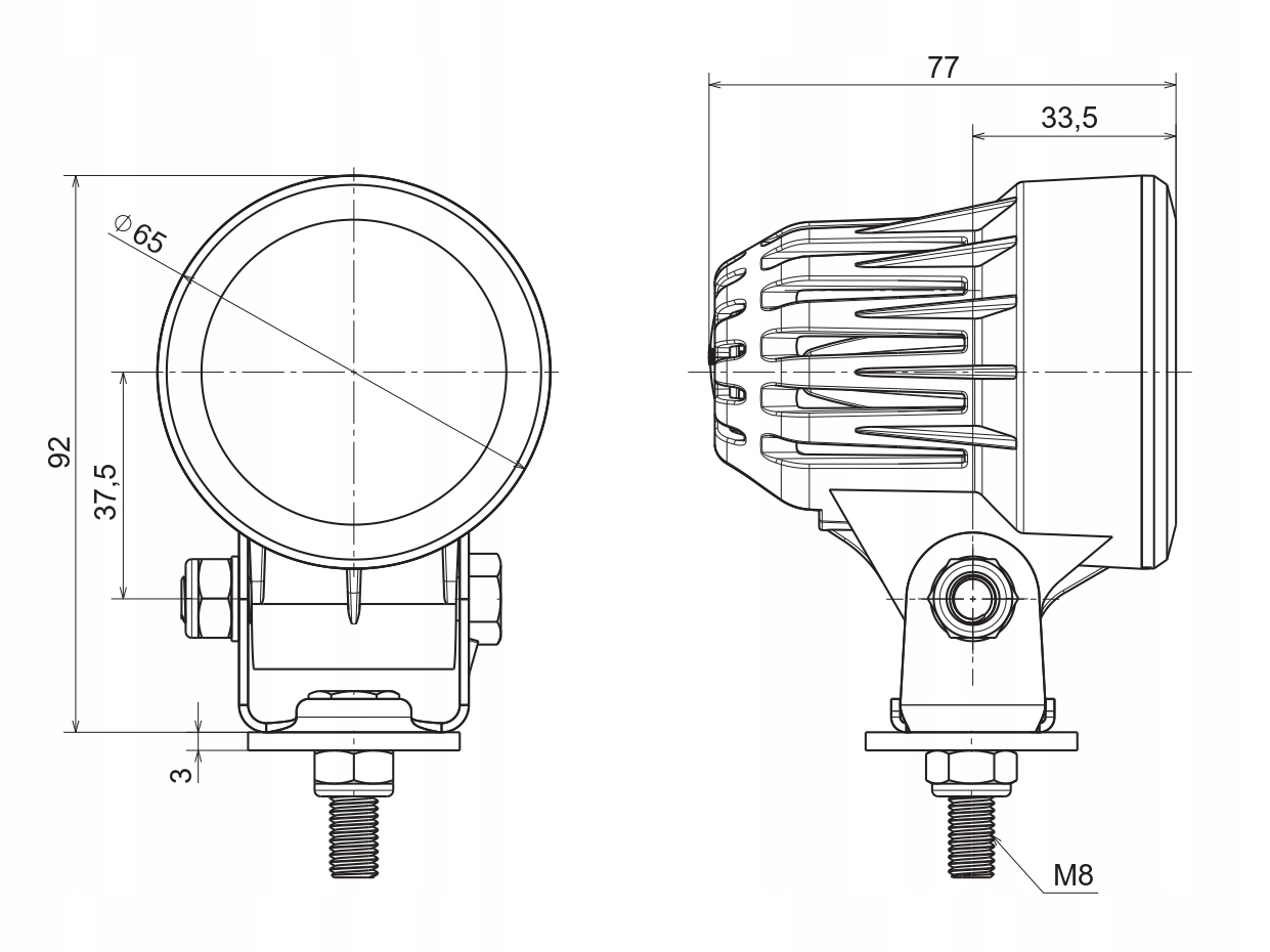 LAMPA ROBOCZA HALOGEN ŚWIATŁO COFANIA LED FT-362 1200lm ROZPROSZONE IP69 E9 Producent części Fristom