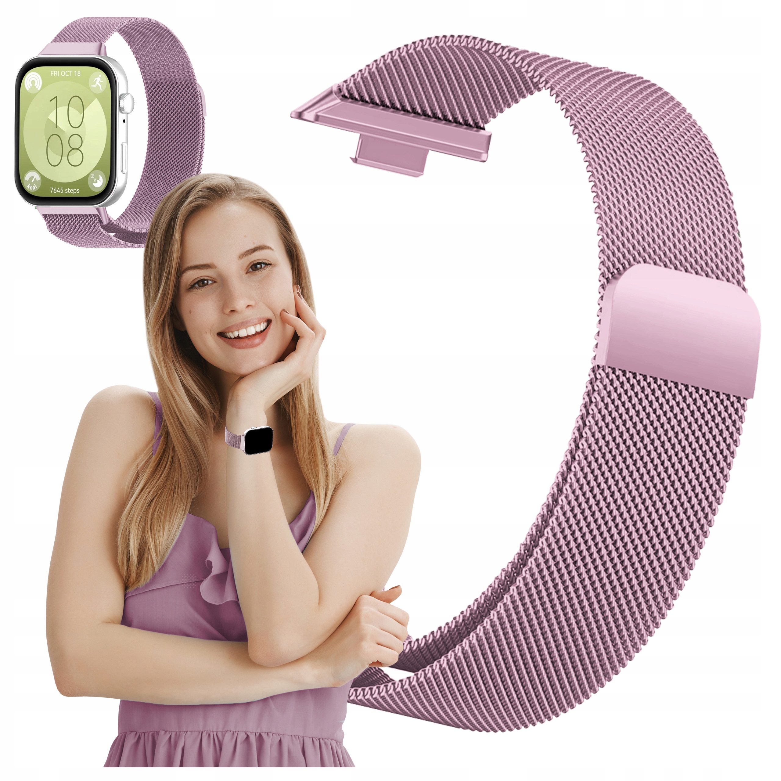 Pasek do Huawei Watch Fit 3 4 4 Pro 5 5 Pro opaska magnetyczna