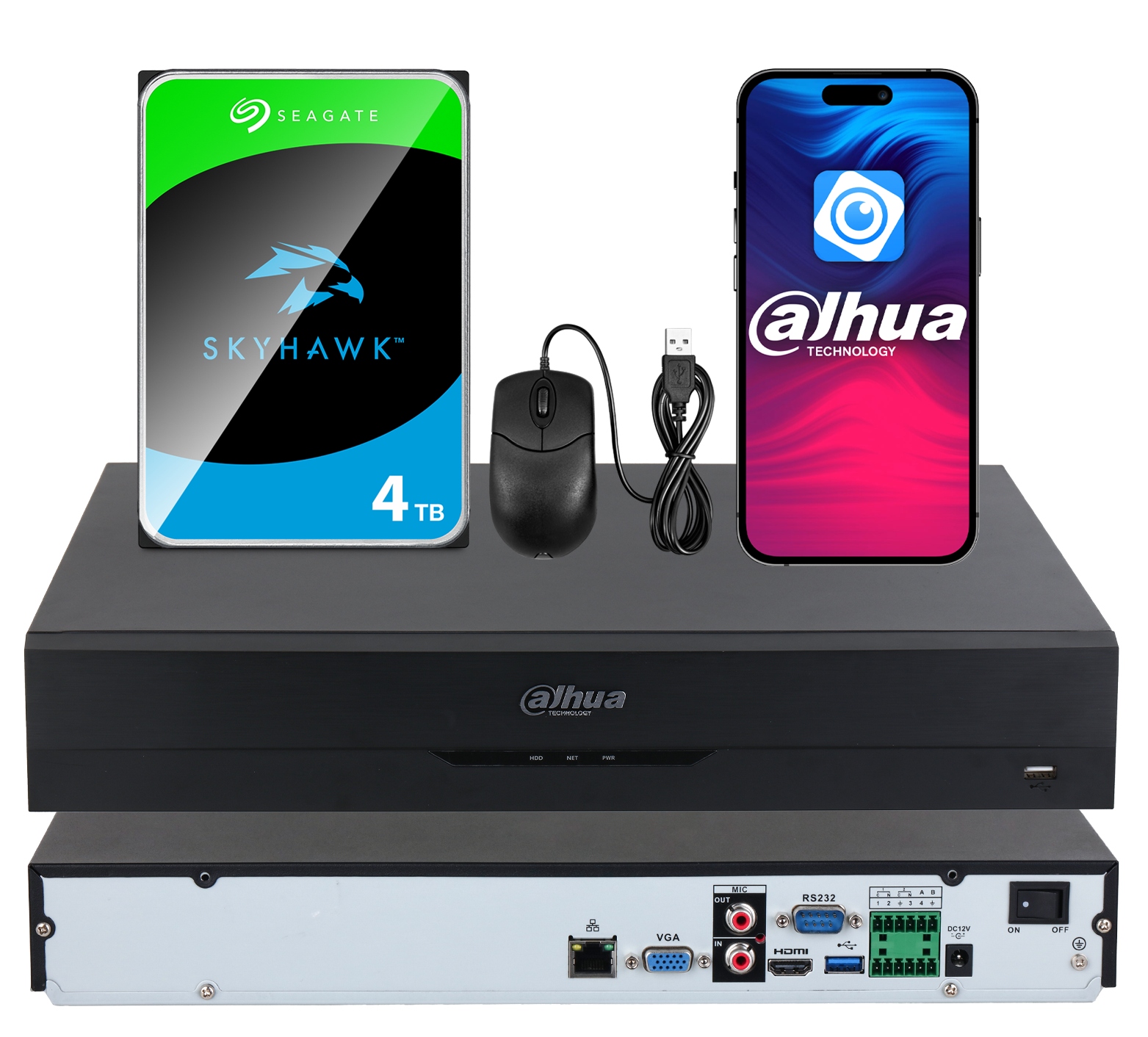 Ip rekordér Dahua 16 kanálov NVR5216-EI2 WizSense Ai AcuPick disk 4TB