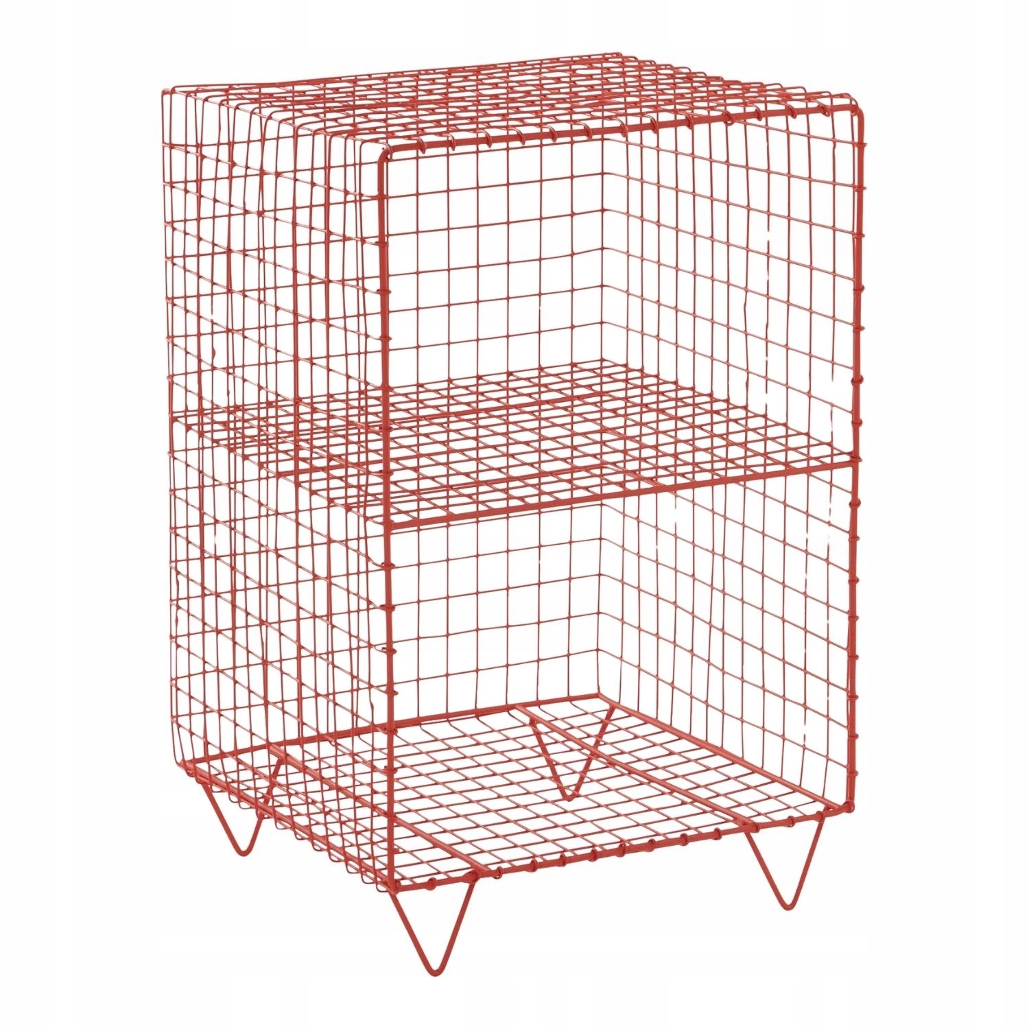 Ručne vyrobená polička Jotex Socaire z oranžového drôtu 59 cm