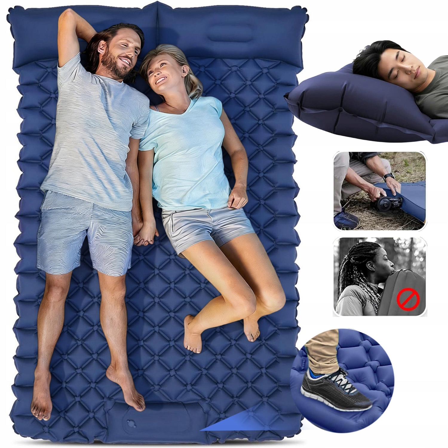 Samonafukovací Dvoulůžková Matrace Proti Protečení S Voděodolným Polštářem