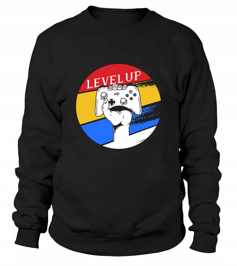 Pánská Mikina Level Up XL Černá Dárek pro kluka, pro něj chlapa