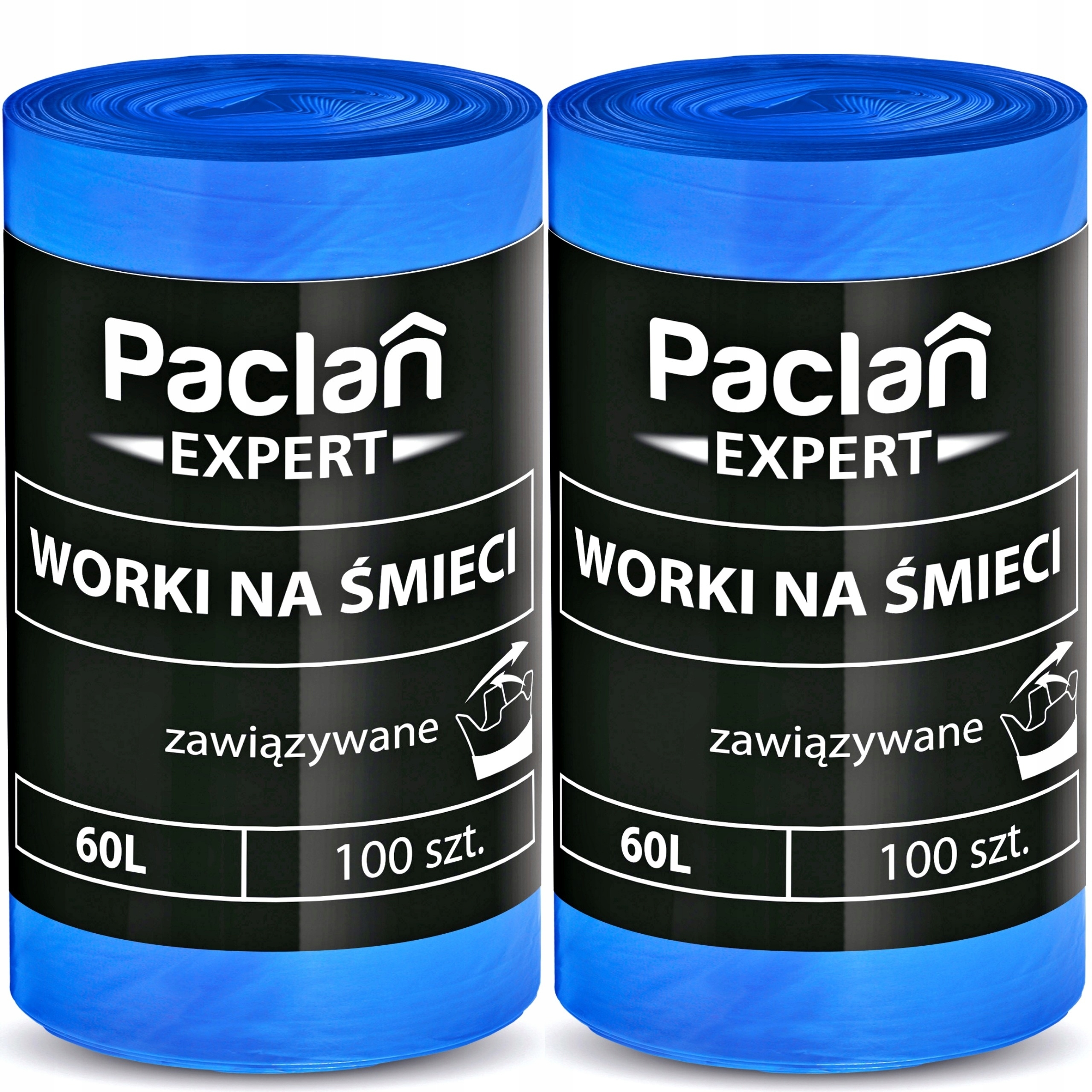 Worki na Smieci PACLAN EXPERT Wiazane 60L 200 szt