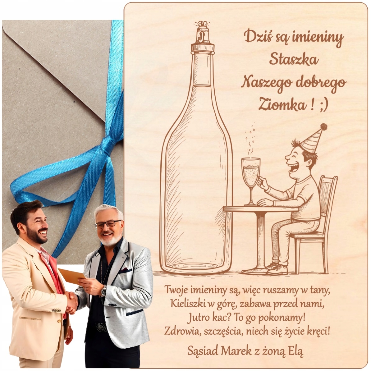 Tabulka Kartička S Gravírováním Vtipný Dárek K Jmeninám Pro Kolegu Bratra