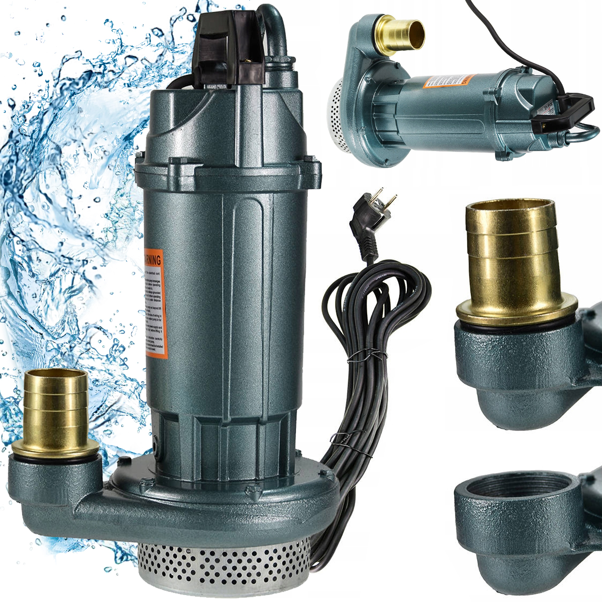 Mocna Wydajna Pompa Zatapialna Do Wody Czystej Brudnej I Ścieków 200l/min