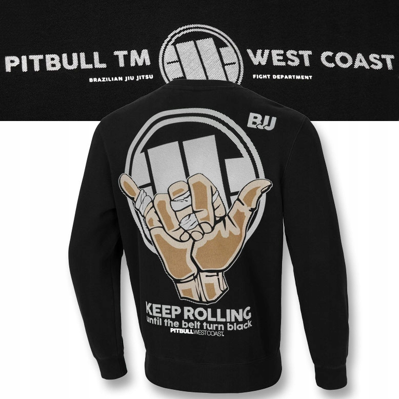 Męska Bluza Pitbull crewneck Keep Rolling bluza bez kaptura z nadrukiem