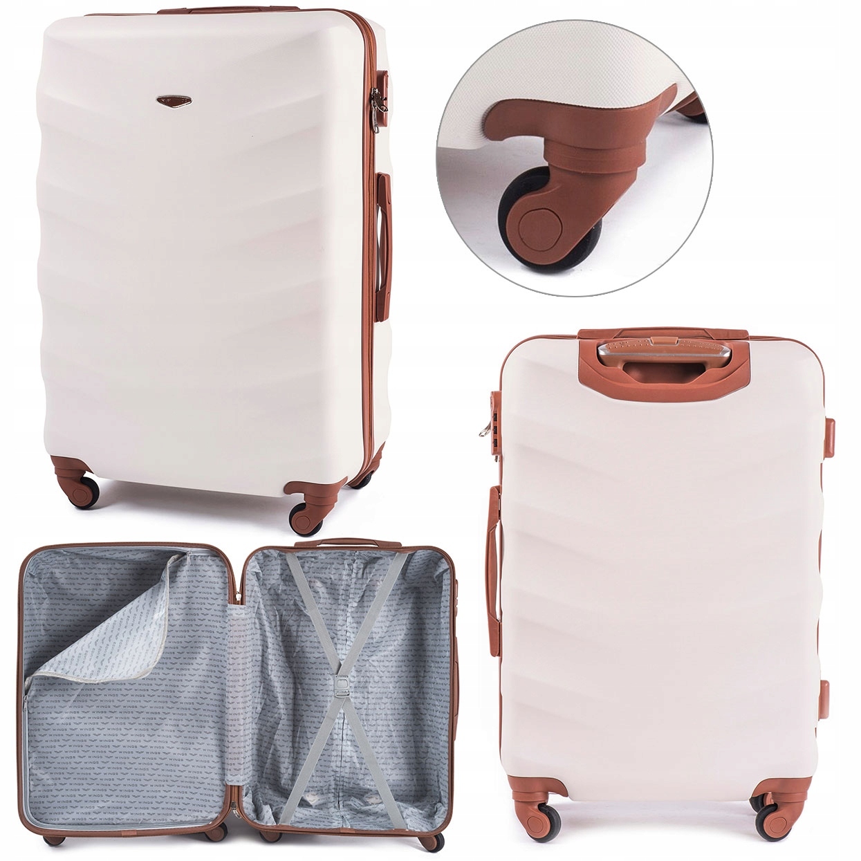 Ekskluzywny ZESTAW WALIZEK podróżnych 5w1 *HIT* Rodzaj twarda