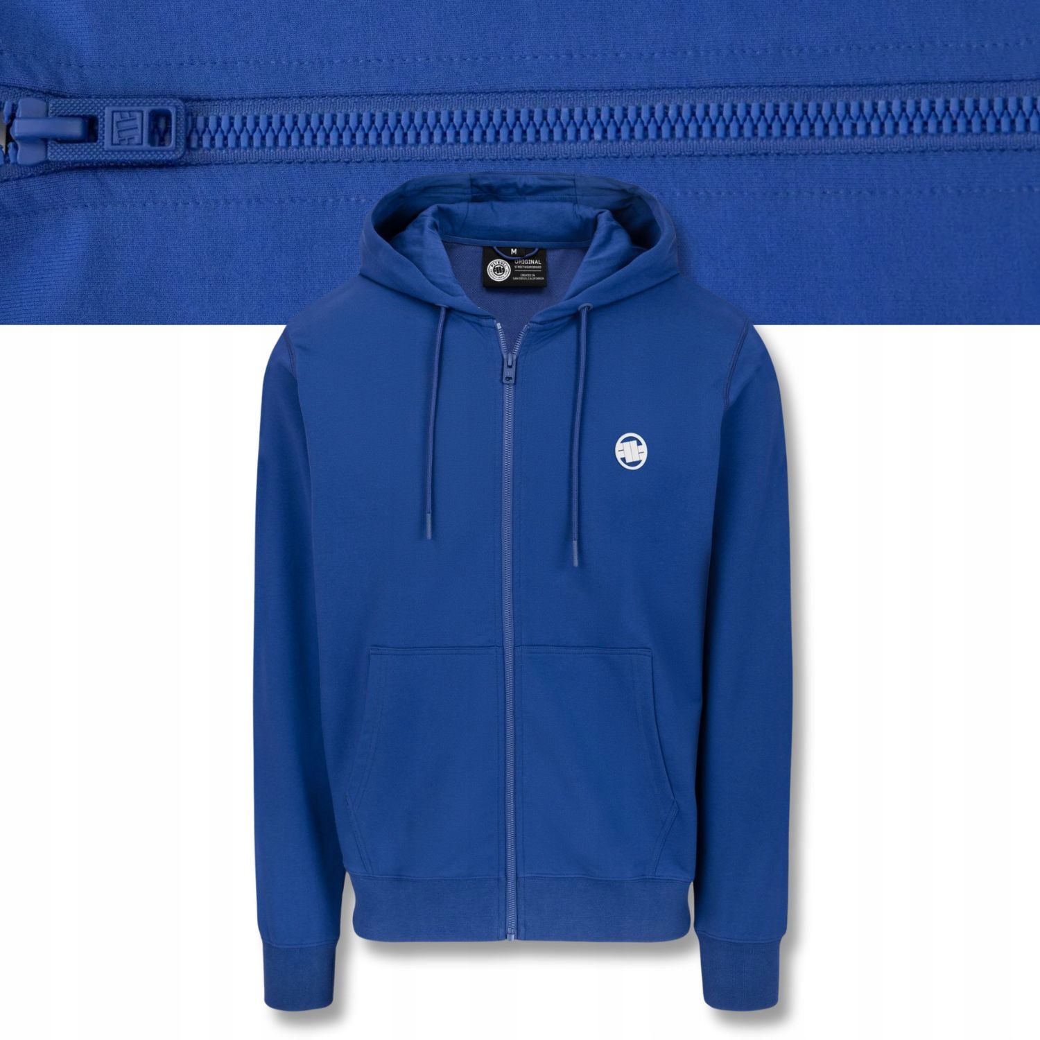 Męska Bluza Rozpinana z Kapturem Pitbull Small Logo Nugget Miękka Cieńsza