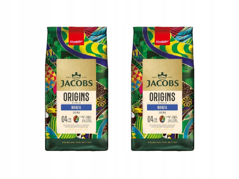 Kawa ziarnista Jacobs Origins Single Brazil 2 x 1 kg
