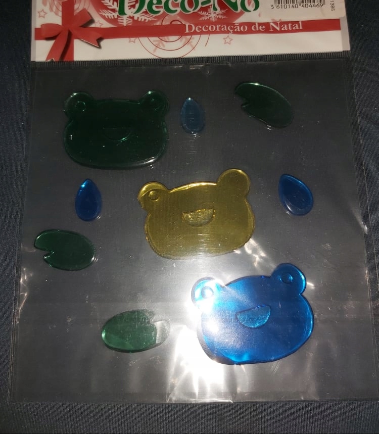 OZDOBY NAKLEJKI ŻELOWE miś