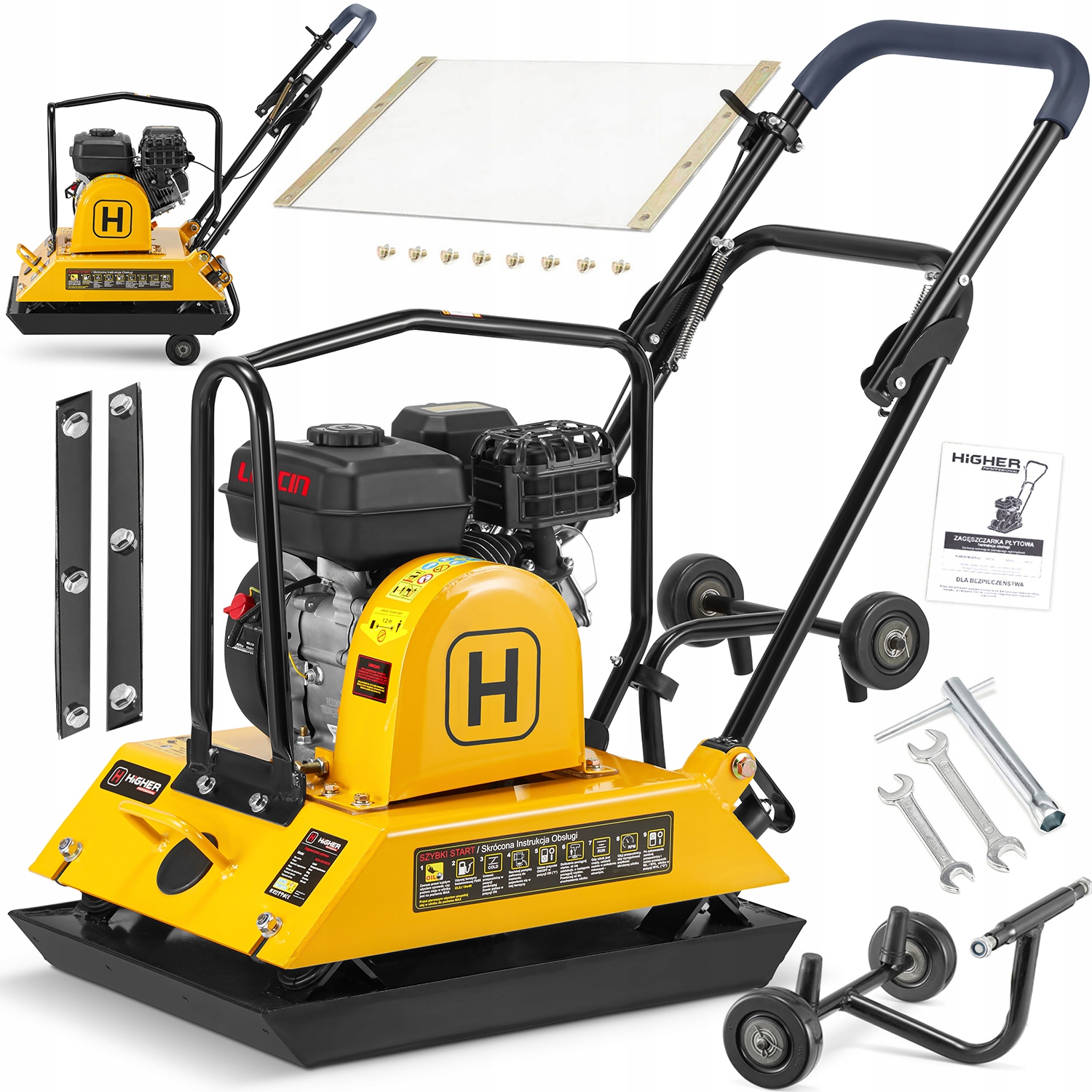 Benzínový zhutňovač zeminy Higher 100 kg Loncin 6,5 Km