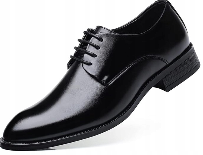 Shein Męskie Półbuty Czarne Sznurowane 43 1_B