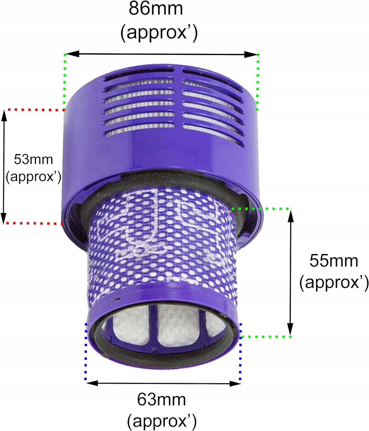 Filtr wymienny do odkurzacza DYSON V10, SV12 2szt Kod producenta Filtry do odkurzaczy-13611