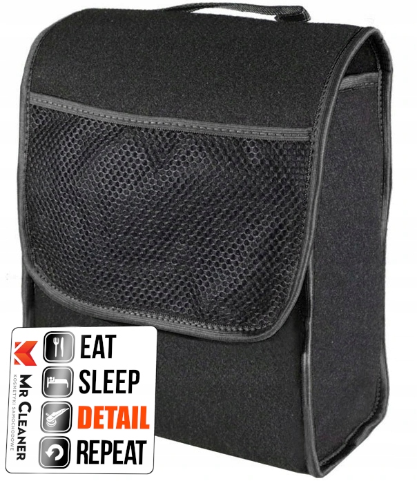 TORBA ORGANIZER Z RZEPAMI DO BAGAŻNIKA AUTA NA KOSMETYKI ORAZ AKCESORIA