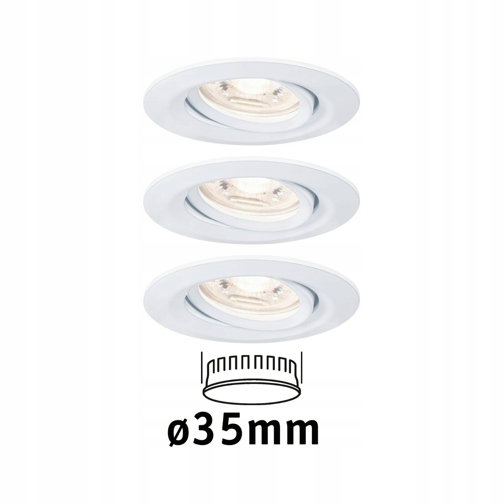 Paulmann Led vestavné svítidlo Nova mini 3x4W 2700K výklopné bílá mat