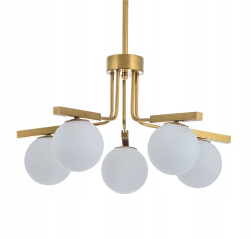 Radiant mliečna guľa moderný 5-bodový luster 60 cm