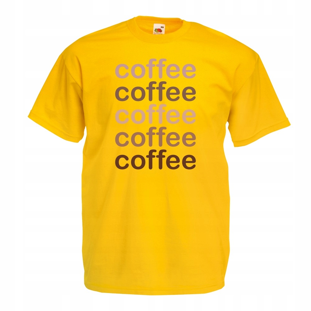 

Koszulka coffee kawa dla kawosza L żółta
