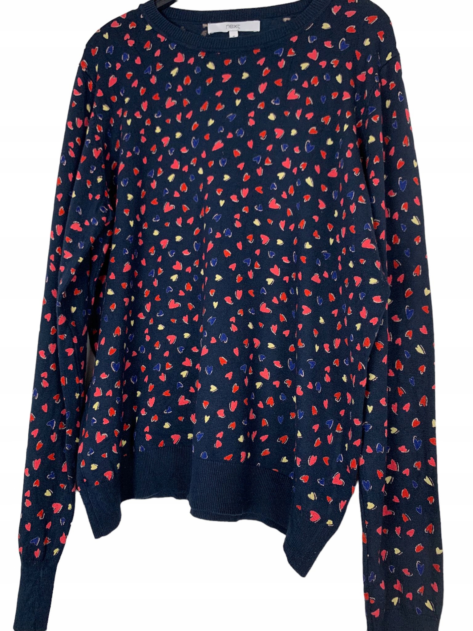 Sweter damski w serduszka r M next wiskoza Marka next