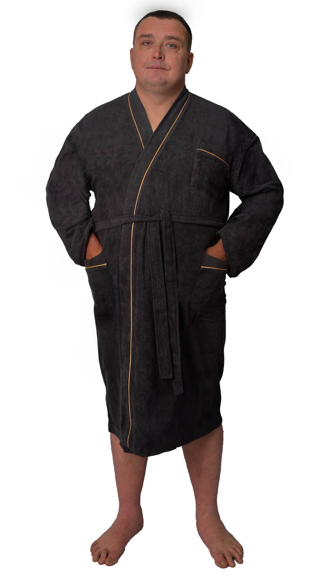 MEGA Szlafrok męski W ROZMIARZE -2XL CIENKI RENOMOWANY POLSKI PRODUCENT Marka inna