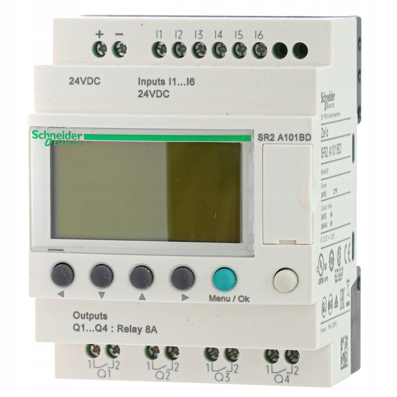 Przekaźnik programowalny SR2A101BD Zelio Logic, 6 wejść cyfrowych, 4 wyjści