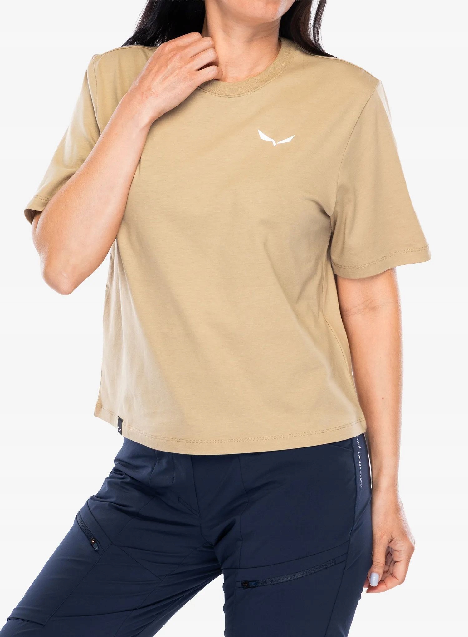 Dámské bavlněné tričko Salewa Eagle Sunset Loose T-Shirt quicksand 36