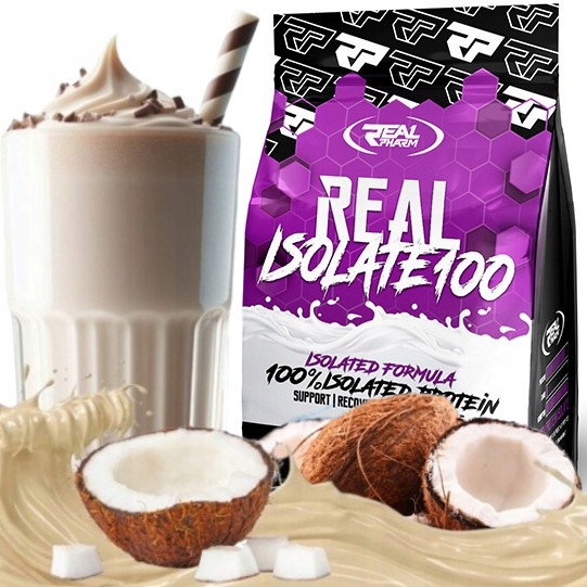 Protein proteinový izolát Wpi Real Pharm Isolate 700 g b.čoko-kokos