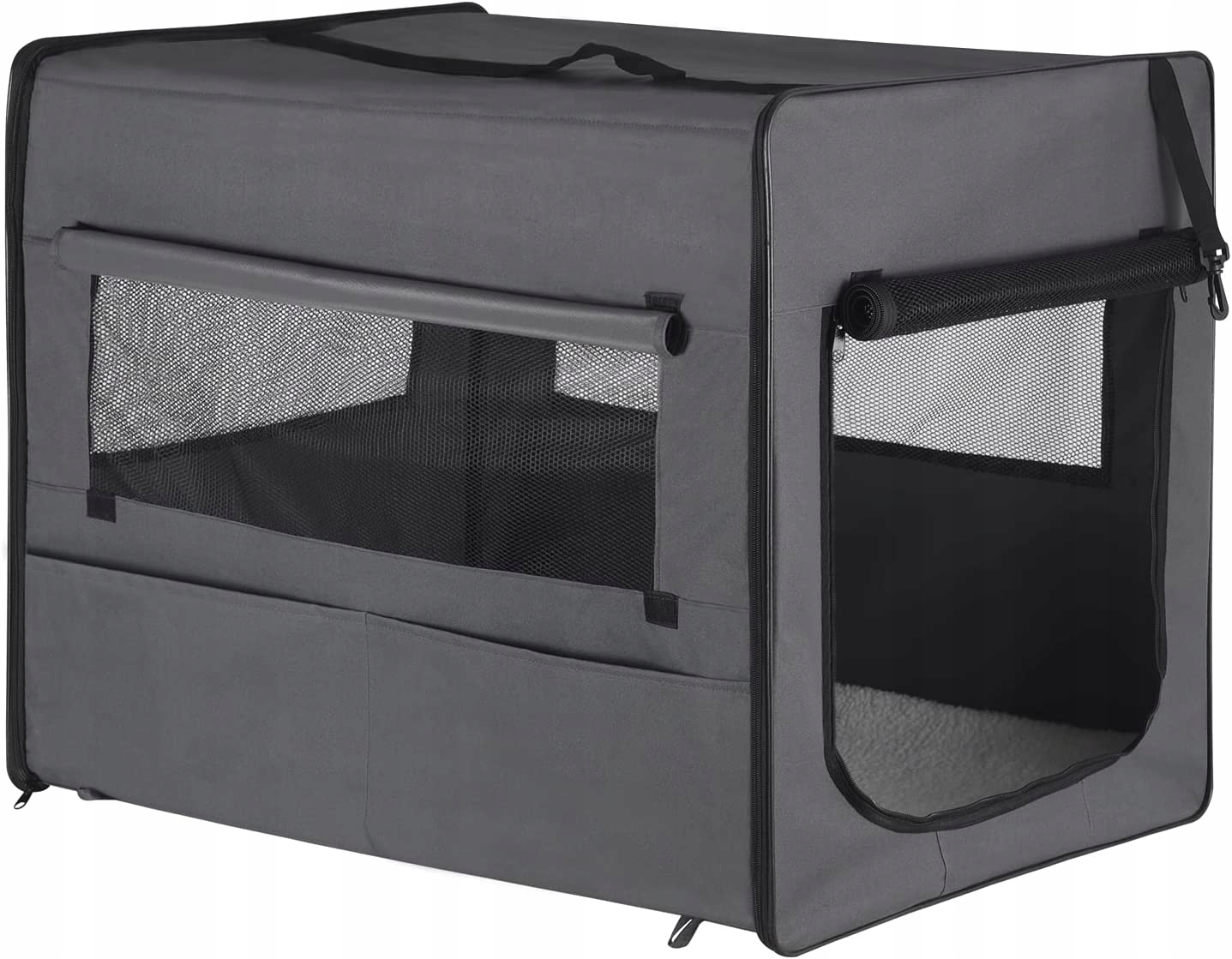 Transporter tekstylny dla psa duży Eugad szary 3XL 103 cm x 71 cm 79 cm