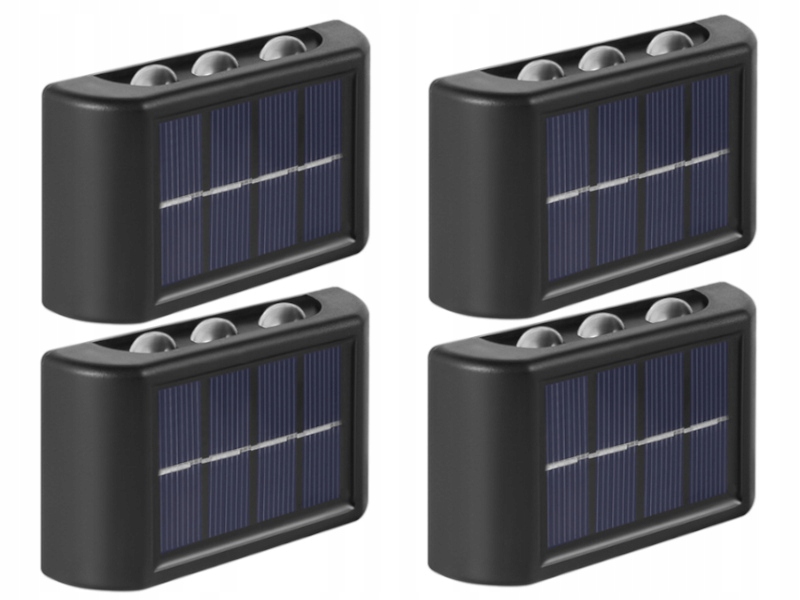 4 x Led fasádní solární lampa se senzorem