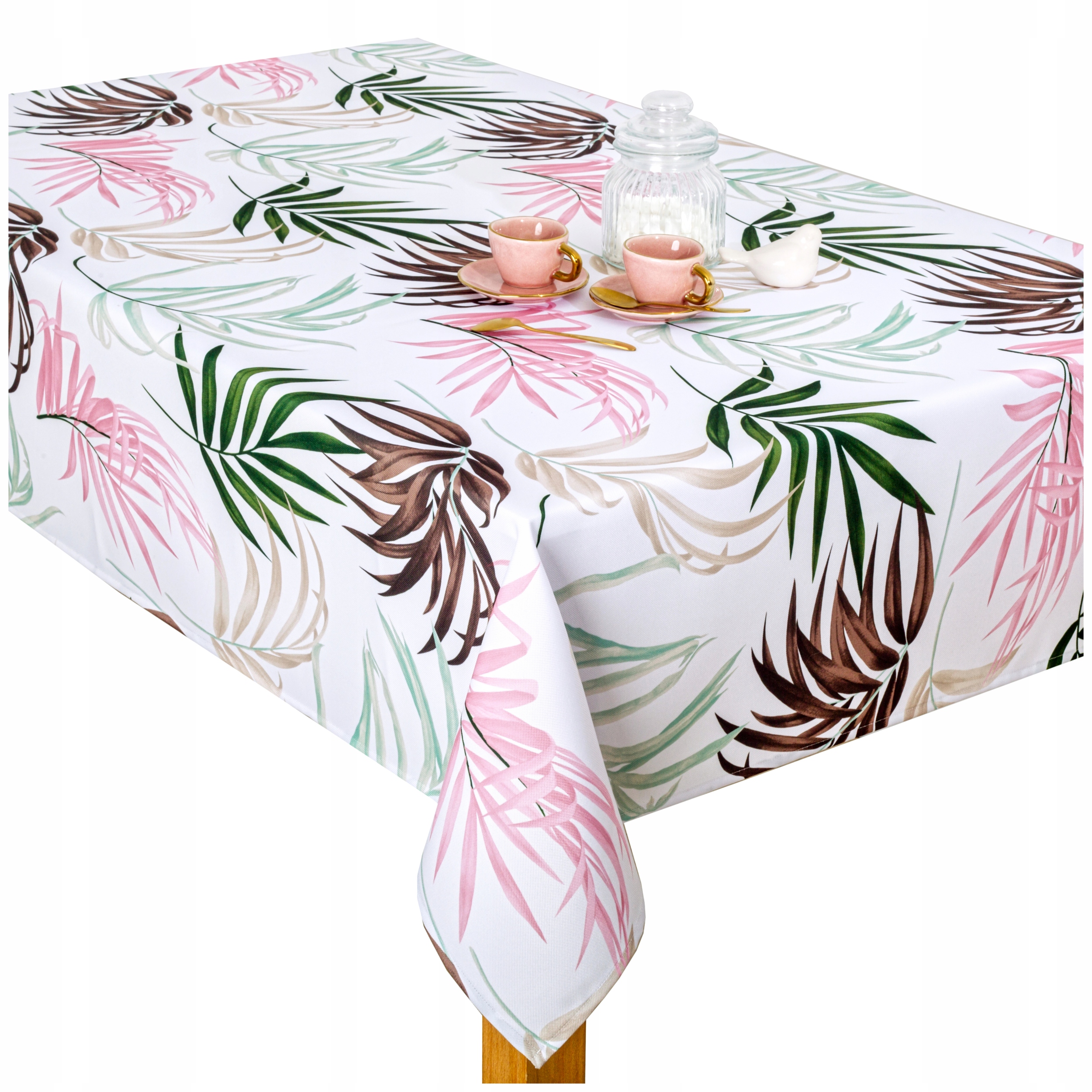 Obrus Plamoodporny Invitta Minos Druk Szyty Kolorowe Palmy 140x200cm