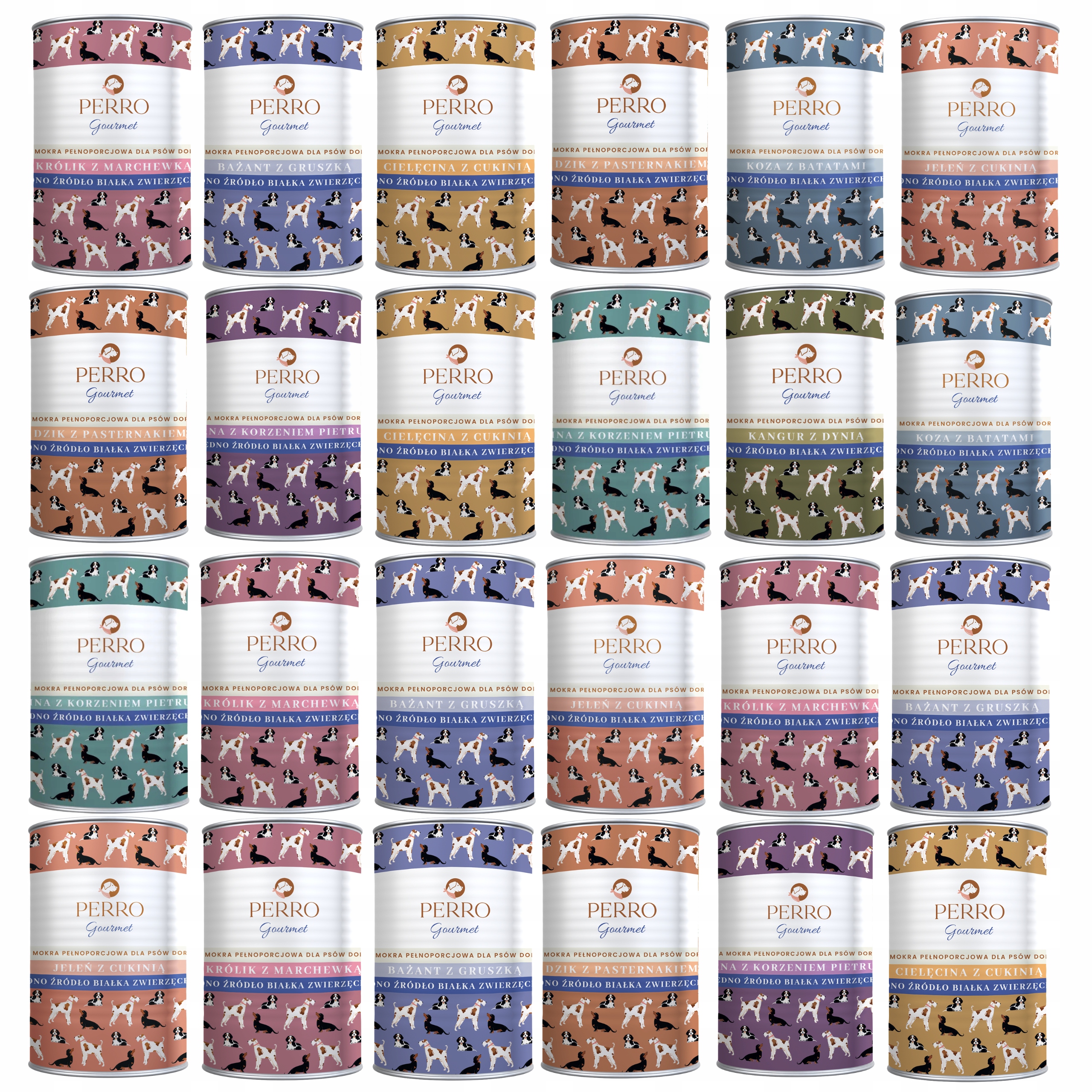 Levně Perro Gourmet Krmivo mokré pro psa mix chutí 24 x 400 g