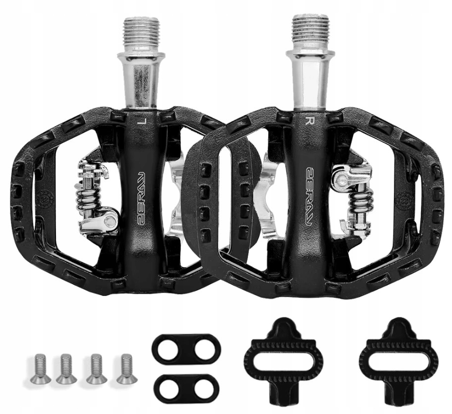 Pedały rowerowe Mtb łożyska maszynowe 2w1 Zeray ZP-109S z Spd bloczki