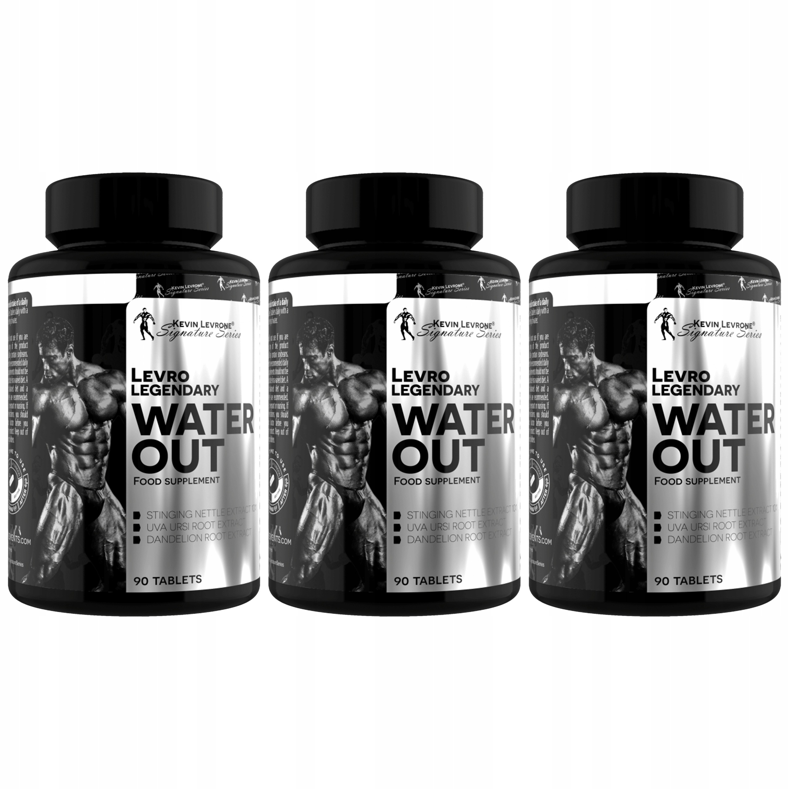 3x Kevin Levrone Water Out 90 tab Redukce vody Detox Diuretikum Kopřiva