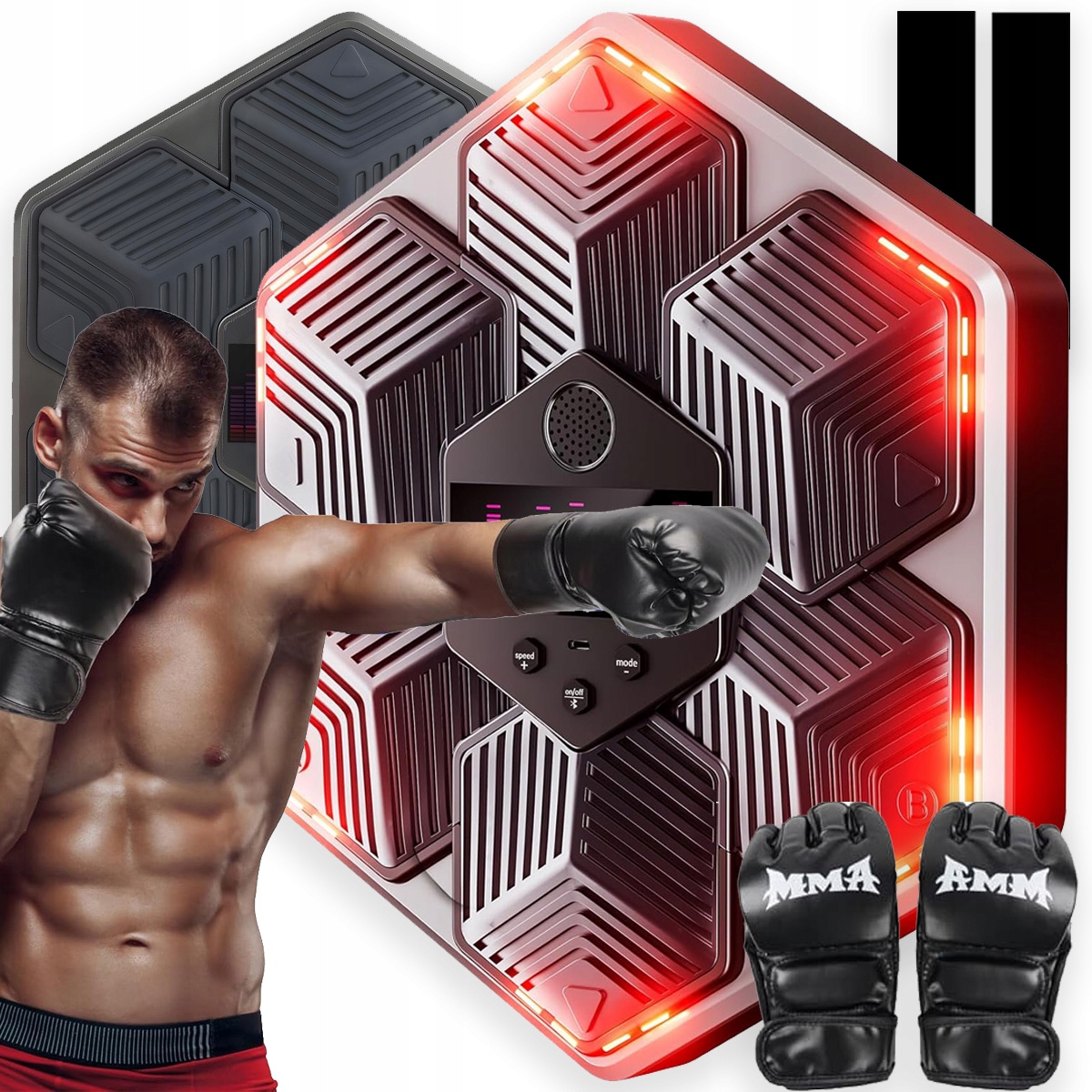 Music Boxing Machine Ściana Bokserska Muzyczna Tarcza Bluetooth Rękawice