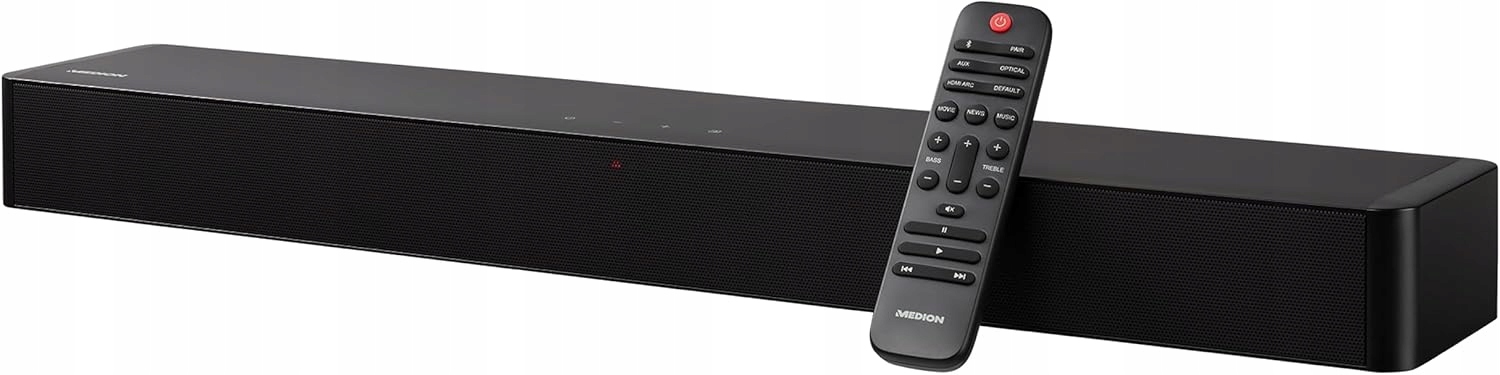 Dobry Soundbar Bluetooth 5.1 Głośniki 2x30W Pilot Czarny Obsługa Dotykowa