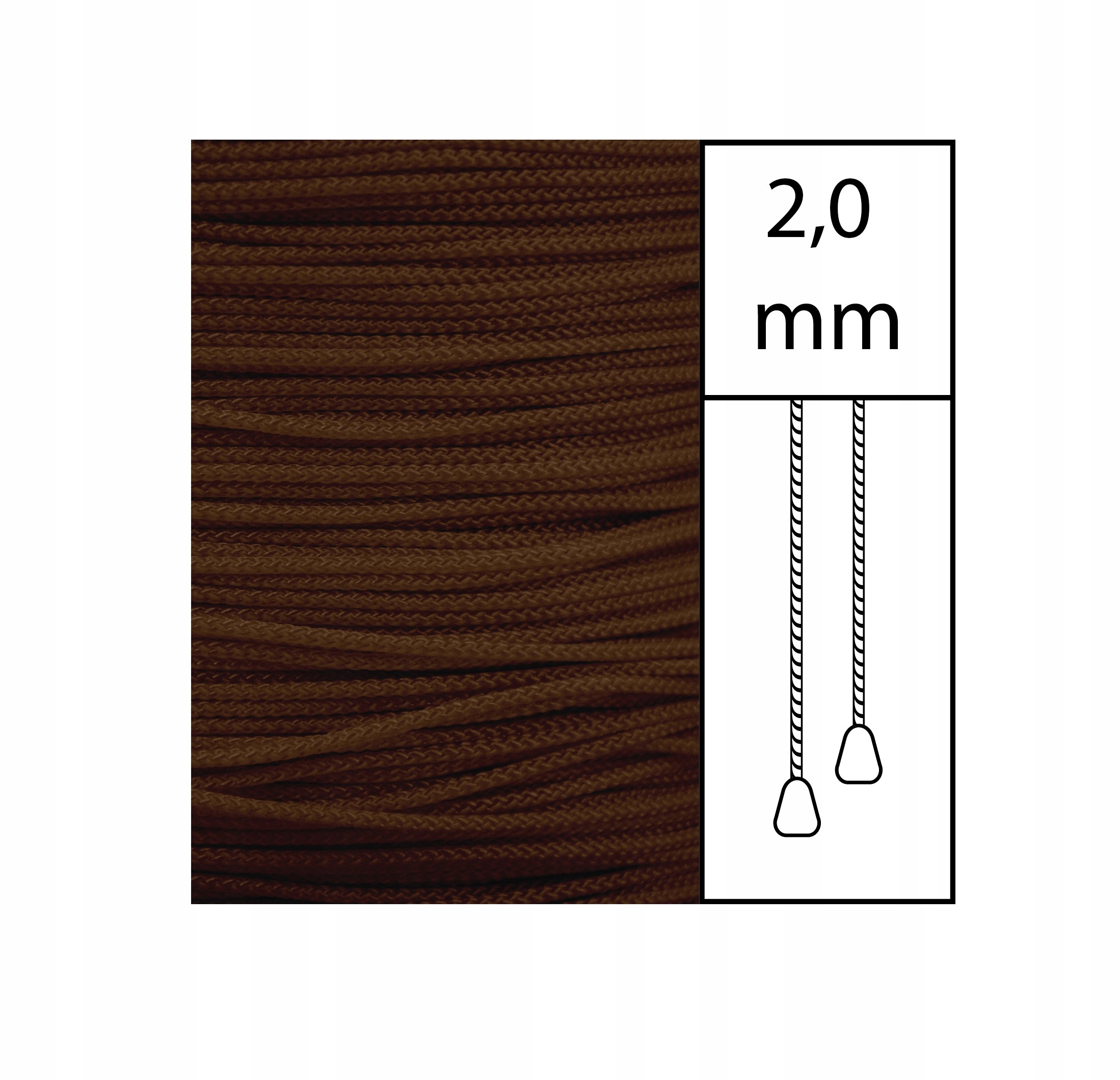 

Sznurek brązowy 2,0 mm do żaluzji Brąz 10 mb