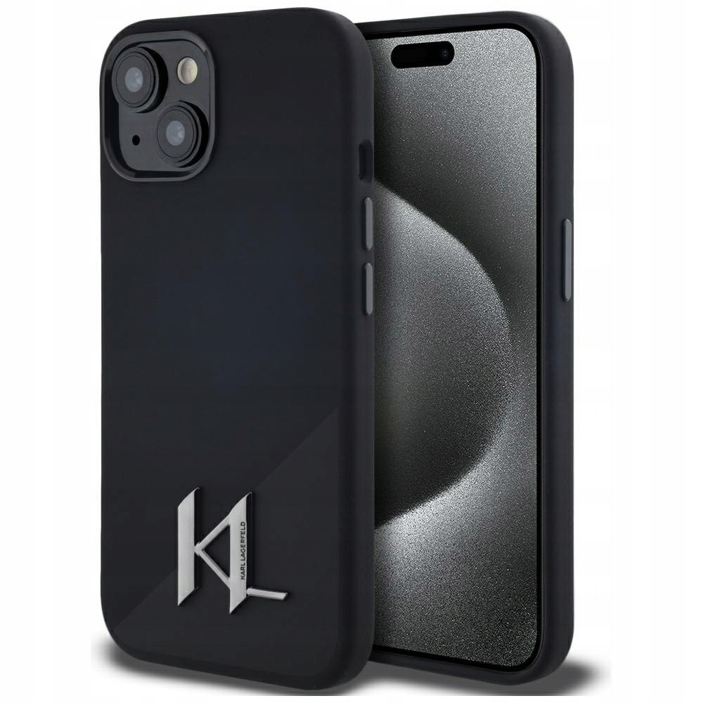 Etui Karl Lagerfeld Silicone Shadow Metal Initial MagSafe do iPhone 15 czar