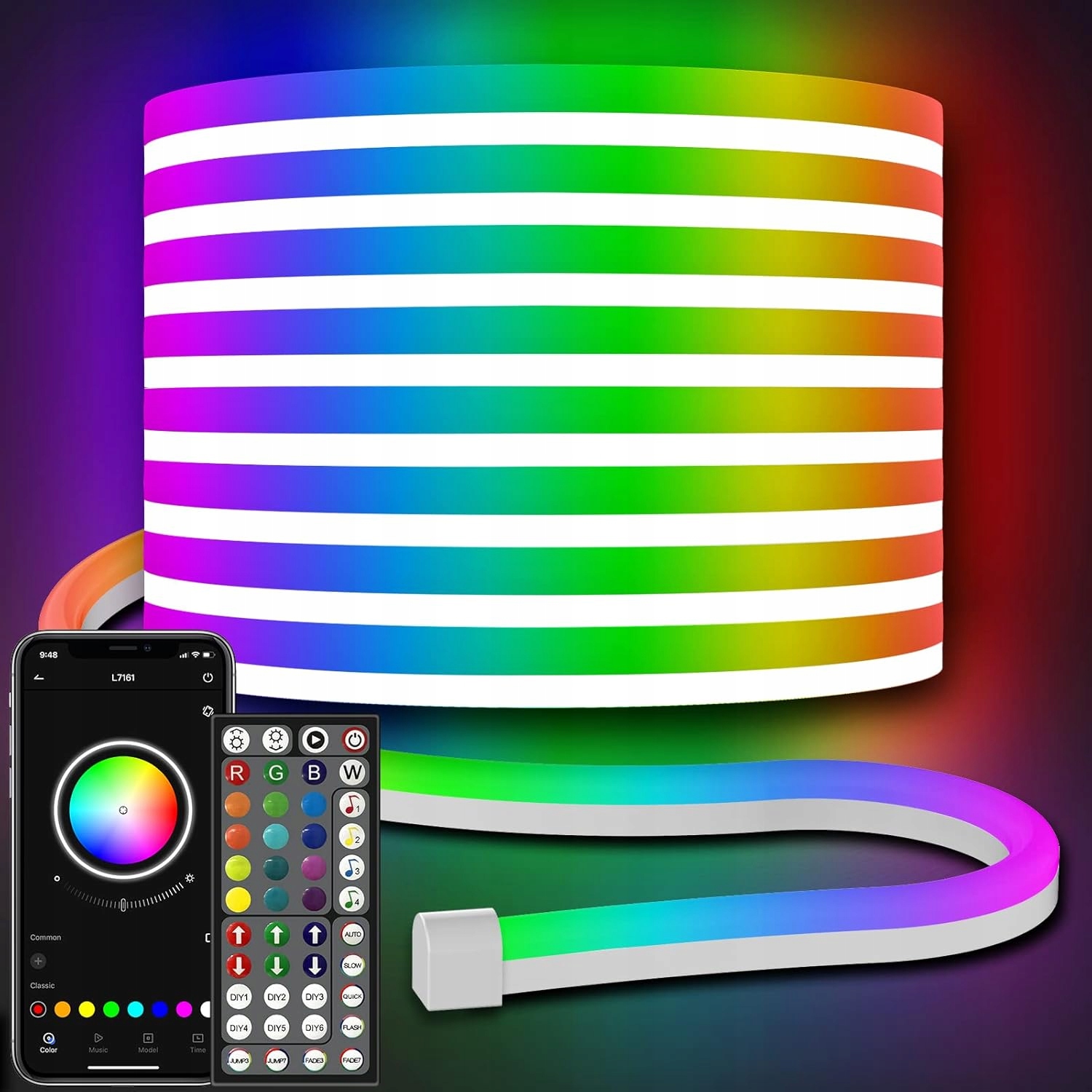 Ailbton neonová Rgb led páska 10 m